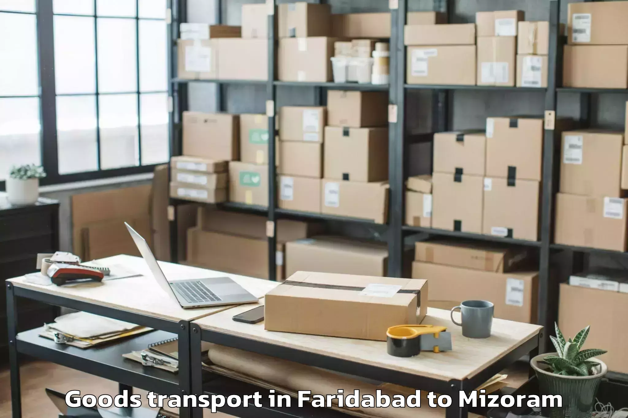 Leading Faridabad to Thenzawl Goods Transport Provider